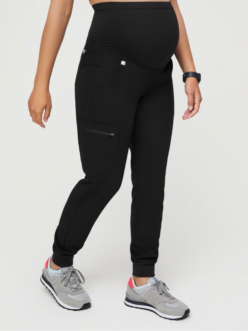 FIGS Zamora Black Maternity Jogger Scrub Pants XXS